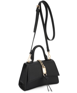 Naricisa Fashion Buckle Crossbody Bag KZS-20121 BLACK